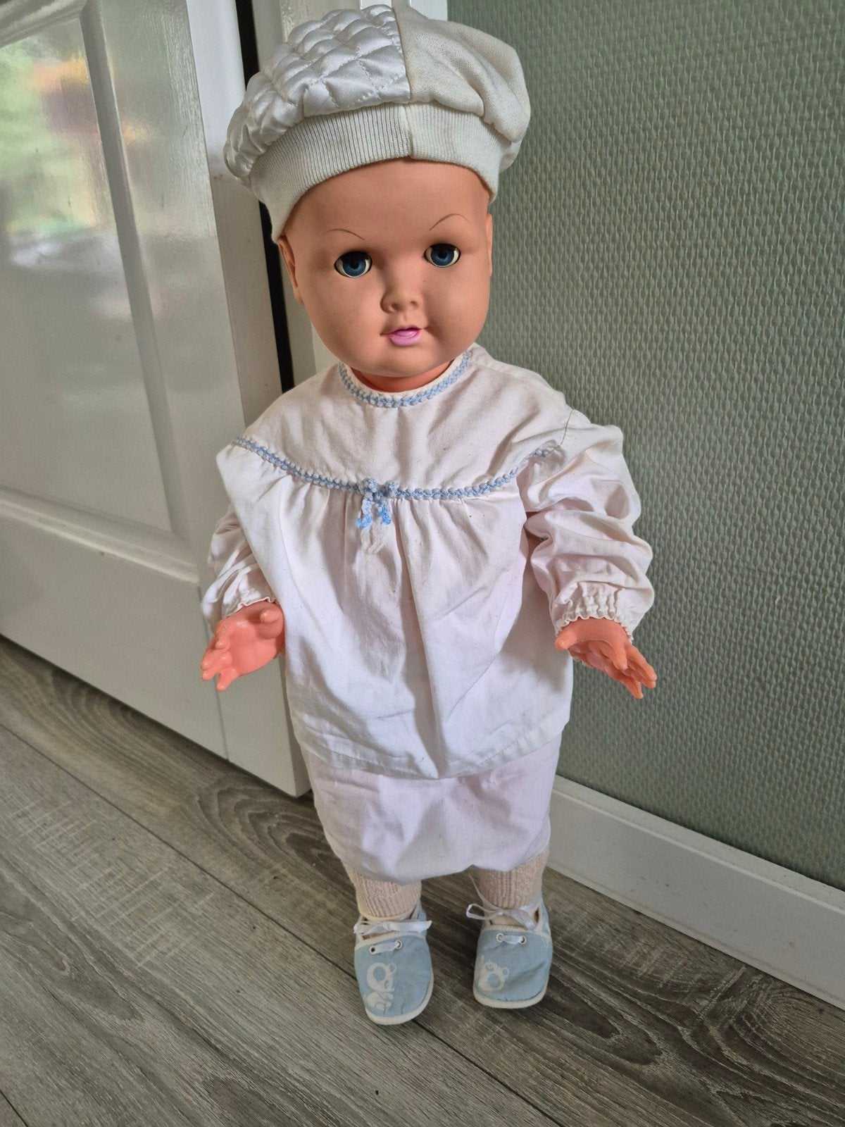 Vintage Babypop - Made in Italy - 55 cm, Ophalen of Verzenden, Gebruikt, Babypop