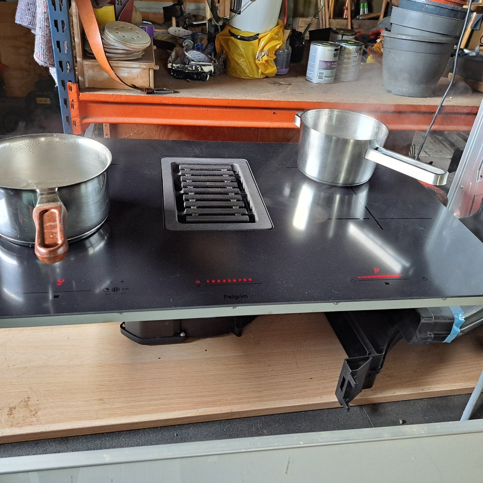 In feite NIEUWE INDUCTIE 83cm met AFZUIGING en GARANTIE!, Ophalen, Nieuw, 4 kookzones, Inbouw