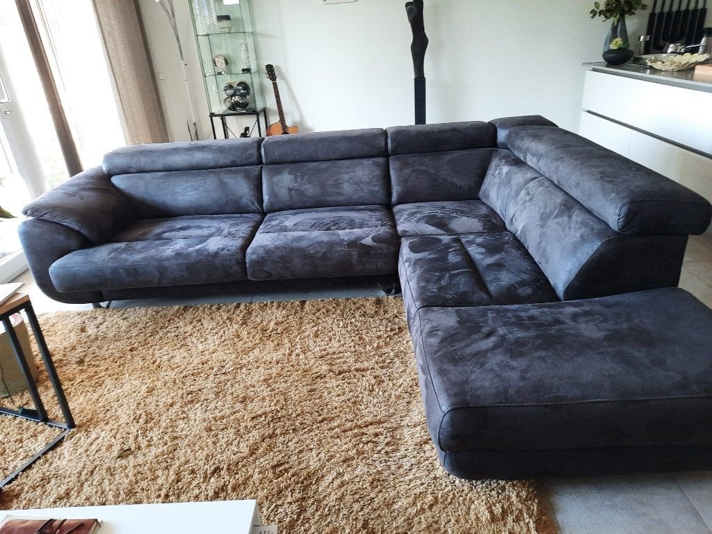 Hoekbank H&H ( TMC) chocolade bruin, Ophalen, Overige materialen, Gebruikt, Minder dan 75 cm