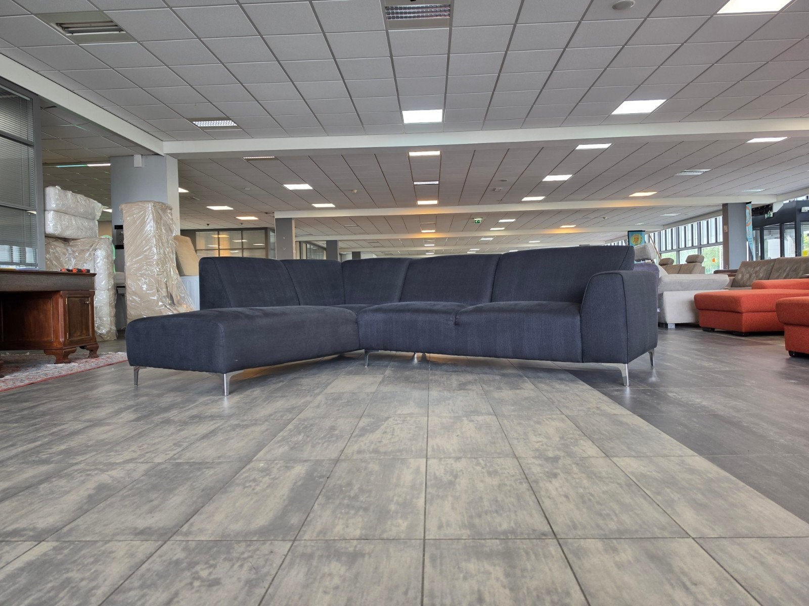 ✅️️️️️️ GEREINIGD donkergrijze hoekbank 280x220 | BEZORGEN, 250 tot 300 cm, Info@onbekend.nl, Hoekbank, Ophalen of Verzenden