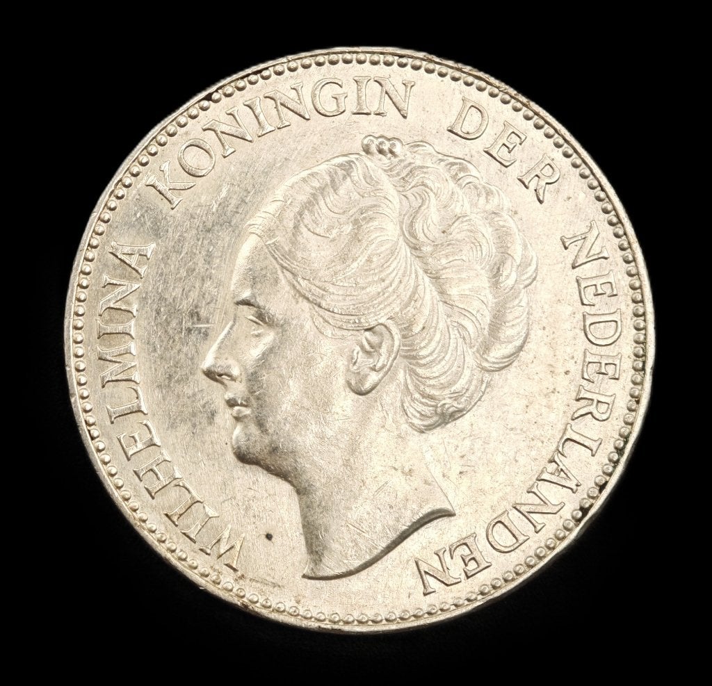 1940 1 Gulden Wilhelmina UNC (2), Postzegels en Munten, Munten | Nederland, 1 gulden, Verzenden, Zilver, Koningin Wilhelmina