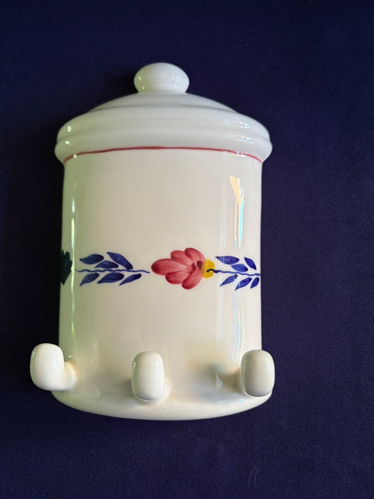 Boerenbont handdoek rekje voorraadpot, Huis en Inrichting, Keuken | Servies, Ophalen of Verzenden, Gebruikt, Aardewerk, Overige typen