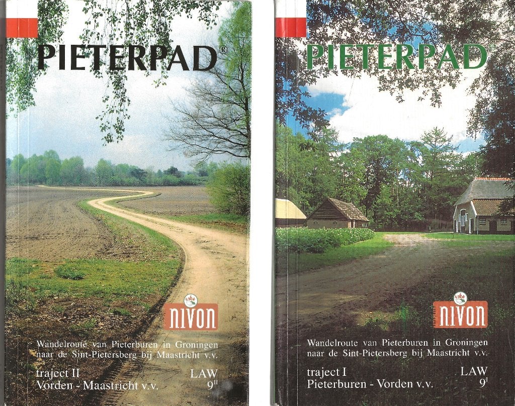 Pieterpad-deel I en II-Pieterburen-Vorden/Vorden-Maastricht, Fiets- of Wandelgids, Europa, Ophalen of Verzenden, Goorhuis-Tjalsma/Jens