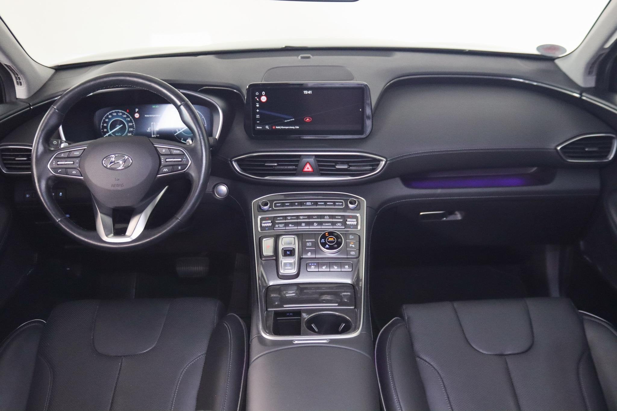Hyundai Santa Fe 1.6 T-GDI HEV Premium Sky 7-Persoons Panora, Auto's, Santa Fe, Gebruikt, 4 cilinders, Leder