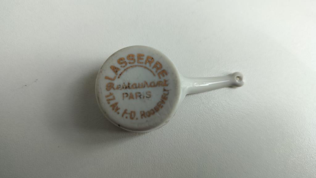 Vintage Lasserre Parijs Miniatuur Sauspan Souvenir, Verzenden