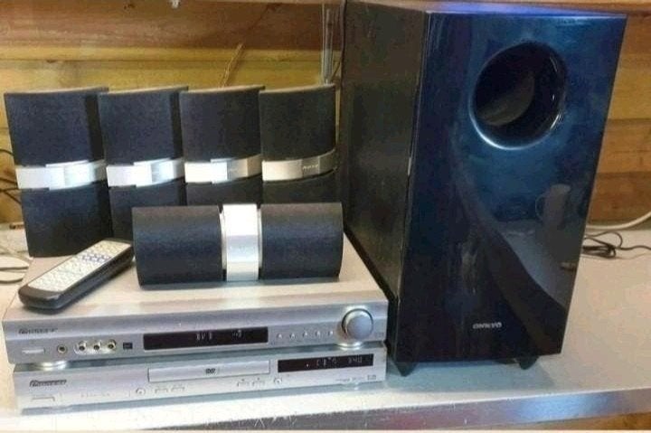 Pioneer set receiver vsx-c300 + dvd speler dv-444 + speakers, Ophalen of Verzenden, Pioneer