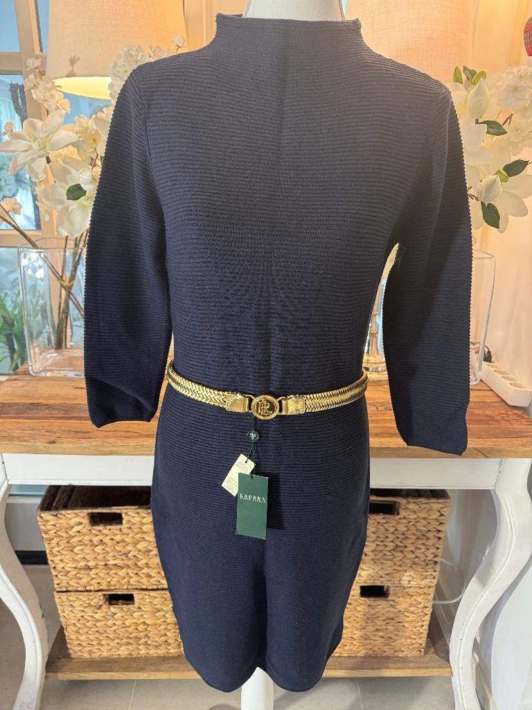 Ongedragen, Blauwe jurk Esprit, 3/4 mouwen, 38/M, ZGAN., Maat 38/40 (M), Blauw, Ophalen of Verzenden, Zo goed als nieuw