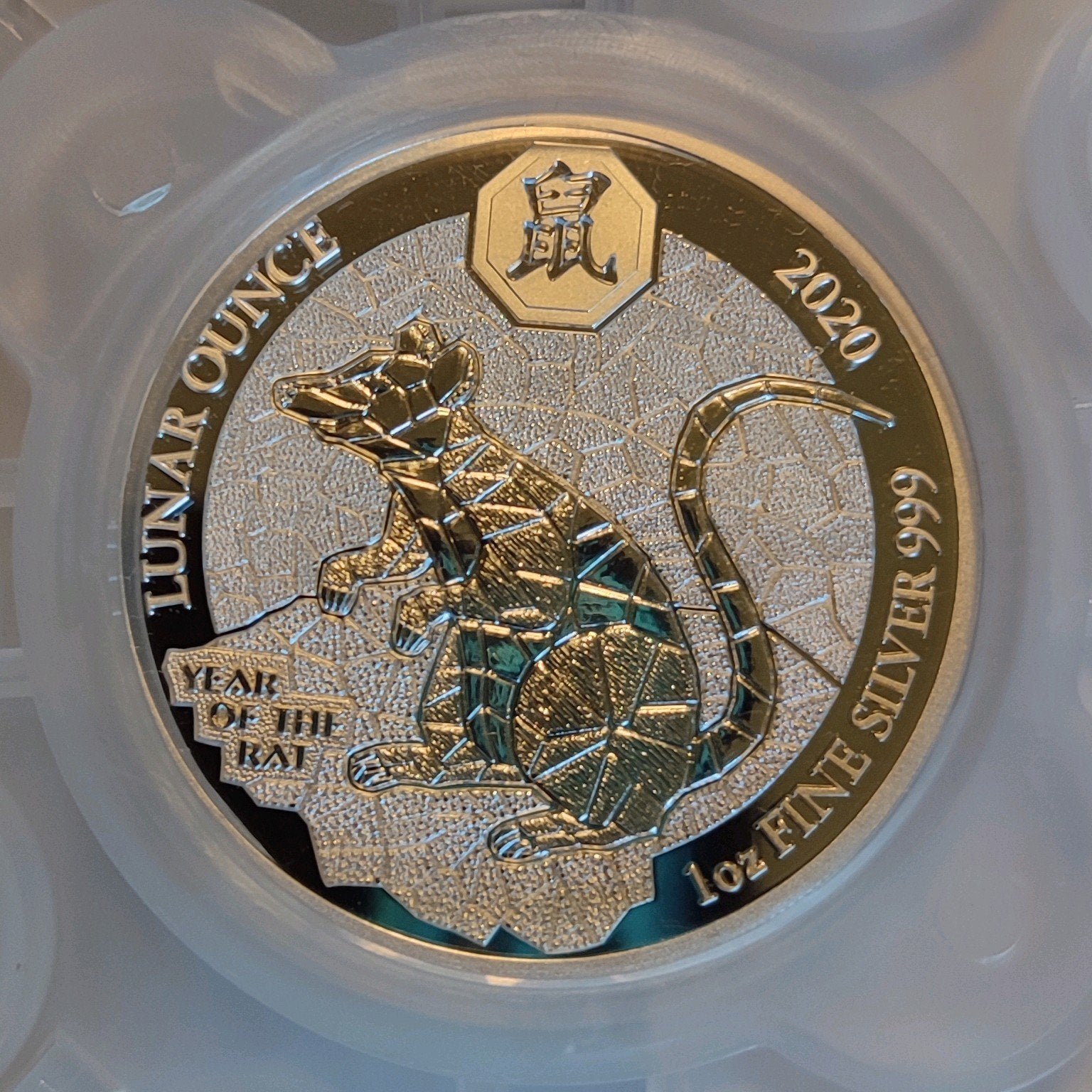 Rwanda Ruanda 50 Frank 2020 Proof "Year ofthe Rat " Lunar, Ophalen of Verzenden, Overige landen, Setje, Zilver
