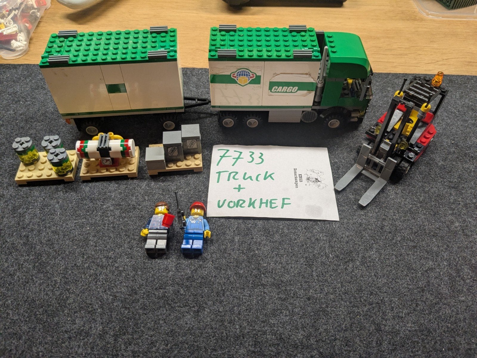 LEGO City 7733 Vrachtwagen met Vorkheftruck, Ophalen of Verzenden, Zo goed als nieuw