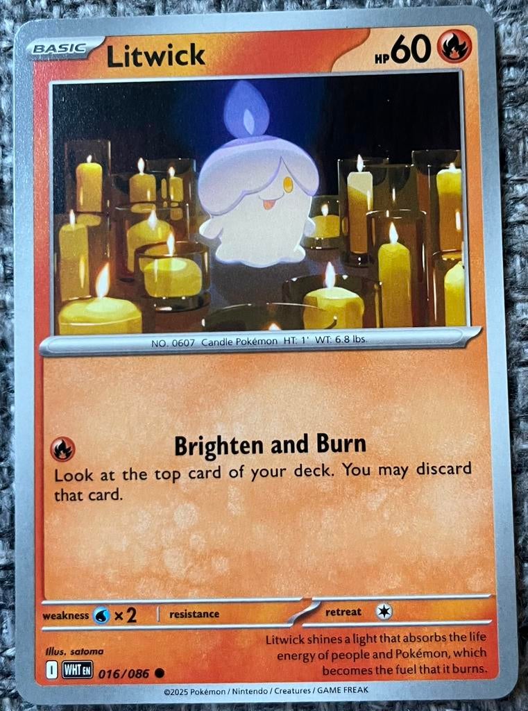 Pokémonkaart van Litwick (607) • White Flare (016/086), Verzenden, Nieuw, Losse kaart