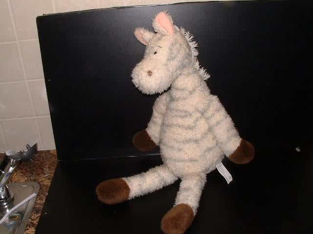BIBIB ZEBRA MIDDENMAAT GROVE BADSTOF WIT MET GRIJZE, Ophalen of Verzenden, Nieuw, Overige typen