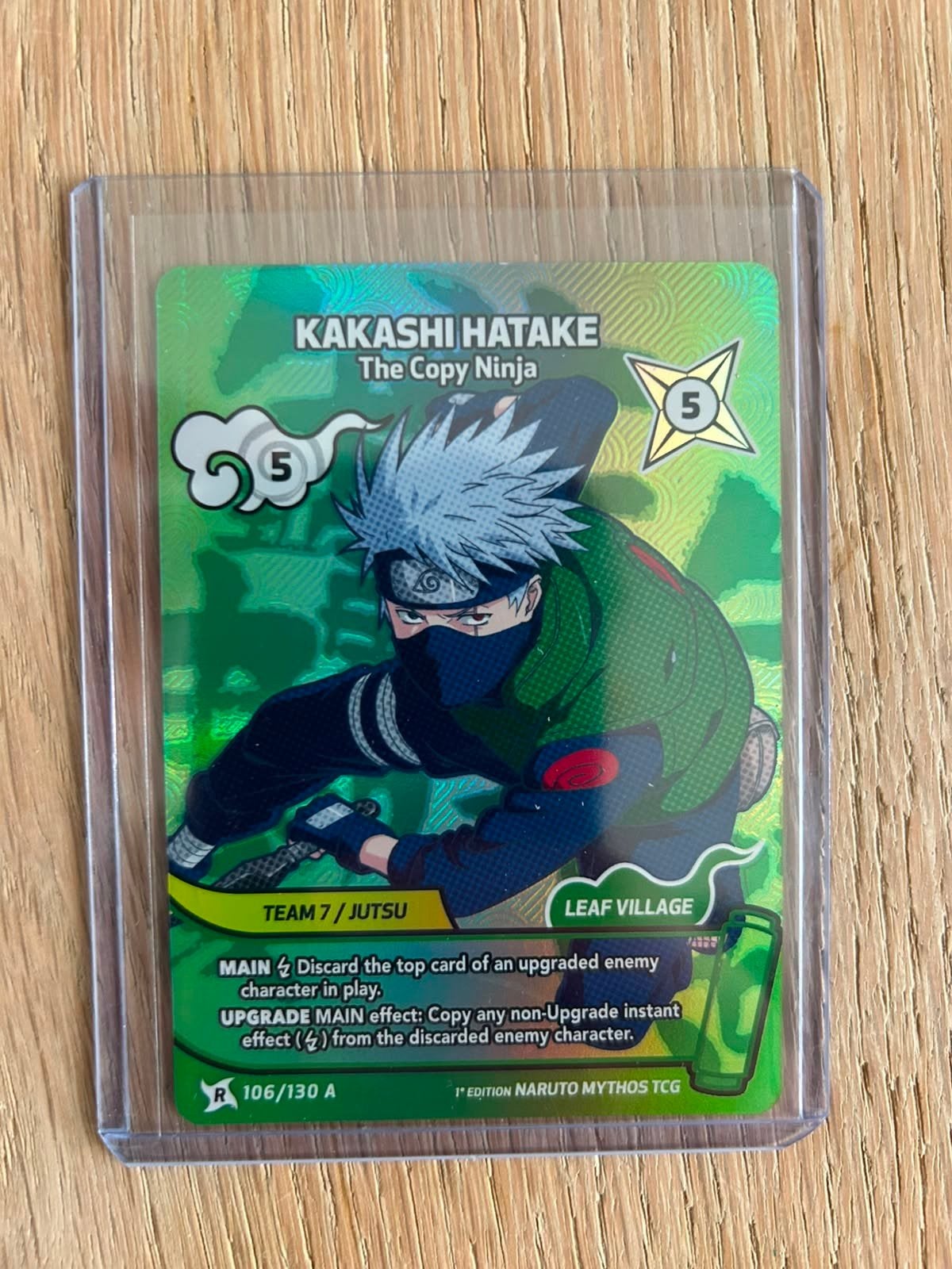 Naruto Mythos TCG Kakashi Hatake The Copy Ninja 1st Ed, Ophalen of Verzenden, Zo goed als nieuw