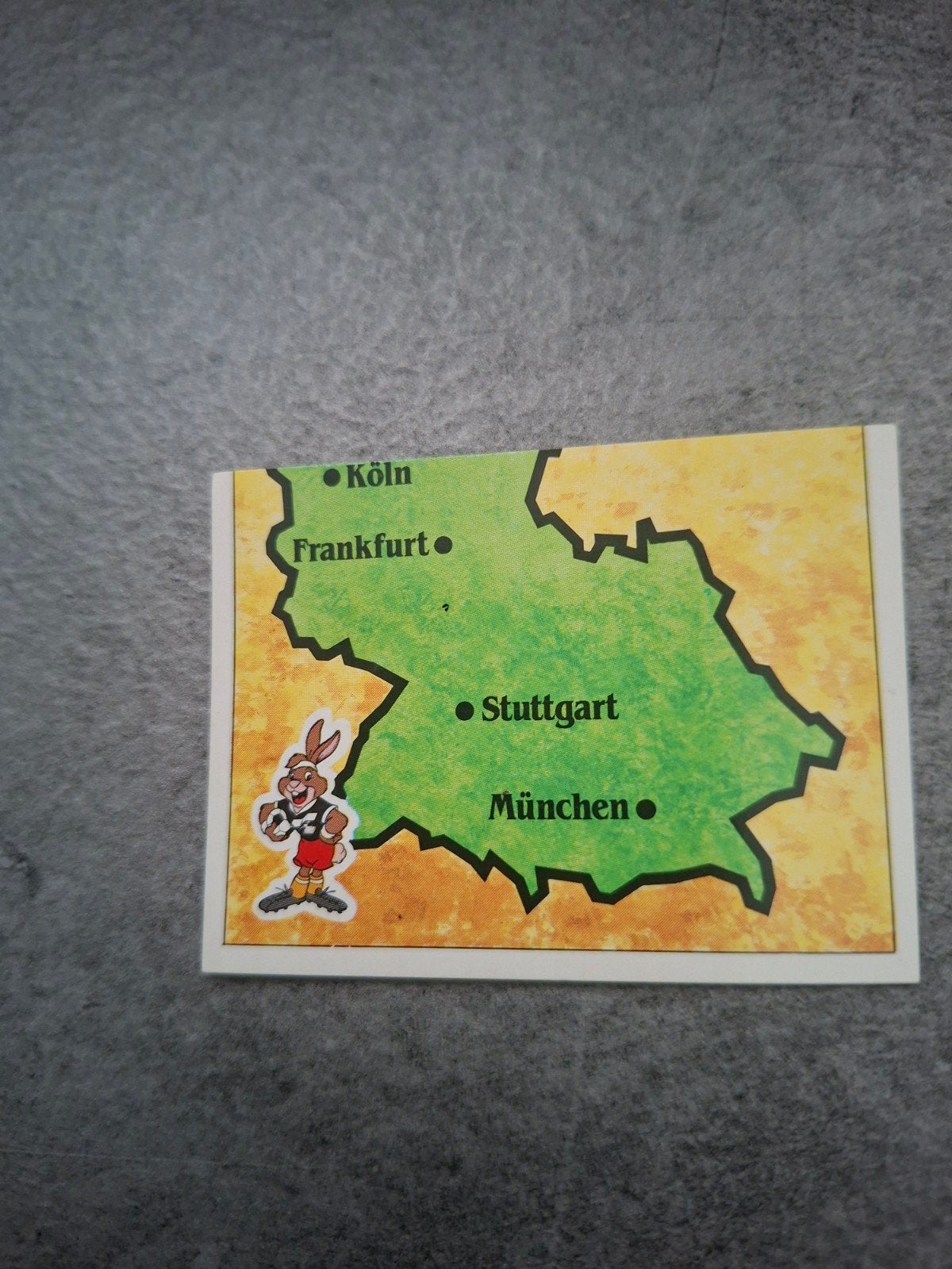 Panini sticker Euro 88 Duitsland. Map speelsteden., Ophalen of Verzenden, Zo goed als nieuw, Sticker