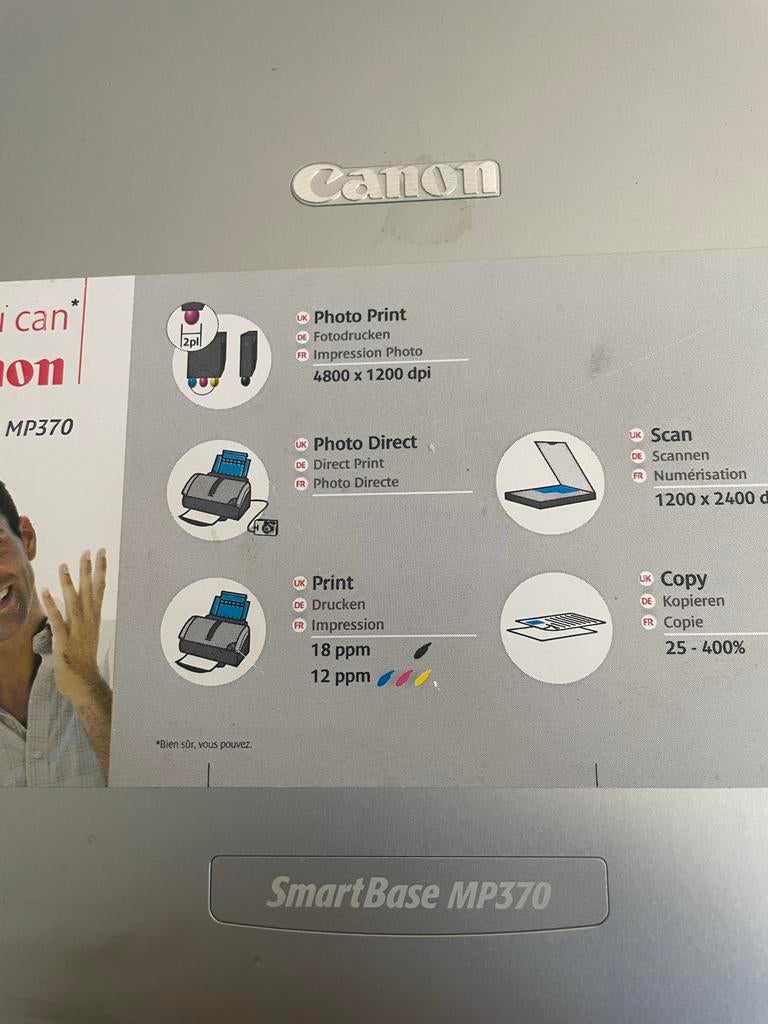 Canon Smartbase MP 370 All-in-one printer, Computers en Software, Printers, Gebruikt, All-in-one, Inkjetprinter, Kleur printen