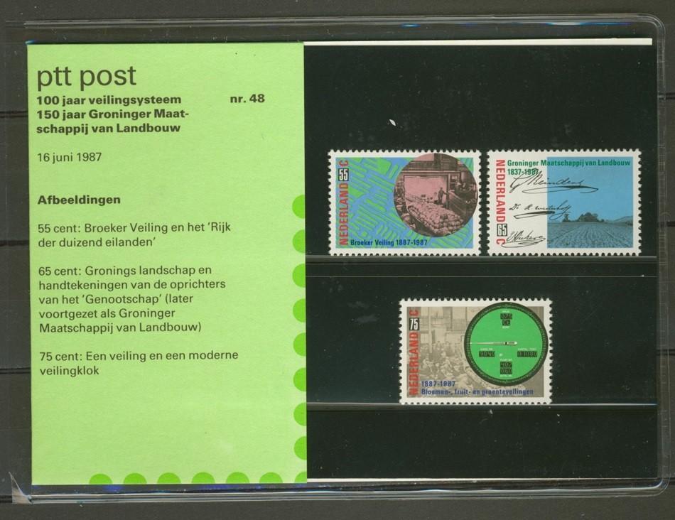 PTT Post Postzegelmapje M48 1987 Comby postzegels p-48 jdu, Ophalen of Verzenden, Postfris