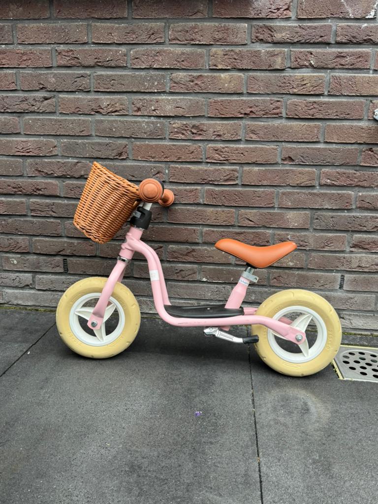 Puky Roze Loopfietsje met Mandje en Standaard - Z.G.A.N., Kinderen en Baby's, Speelgoed | Buiten | Voertuigen en Loopfietsen, Ophalen