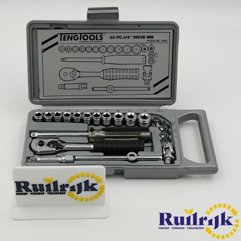 Tengtools 20 delig 1/4" handgereedschapset - Nette staat, Flex Ltd., Zo goed als nieuw, https://flex.com/contact-us, Nobelstraat 10, 5807 GA Oostrum LB, Limburg, Nederland