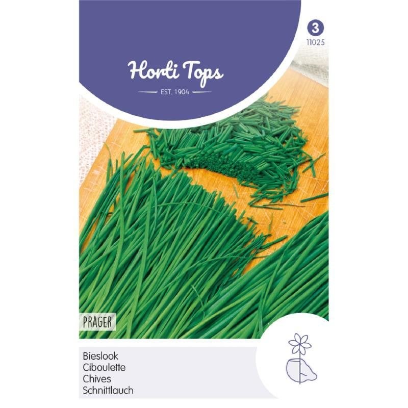 Horti Tops Bieslook Prager, fijne kruidenzaden - nieuw, Ophalen of Verzenden, Voorjaar, Volle zon, Zaad