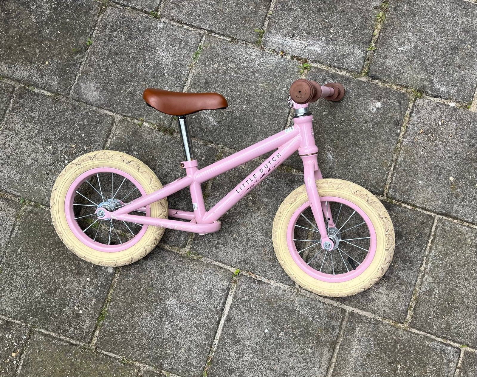 Little Dutch loopfiets roze, Ophalen, Gebruikt, Trommelrem, 16 tot 20 inch