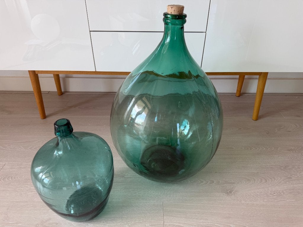 Originele gistfles of decoratieve vazen, Ophalen, 70 cm, Geschikt voor droogbloemen, Groen