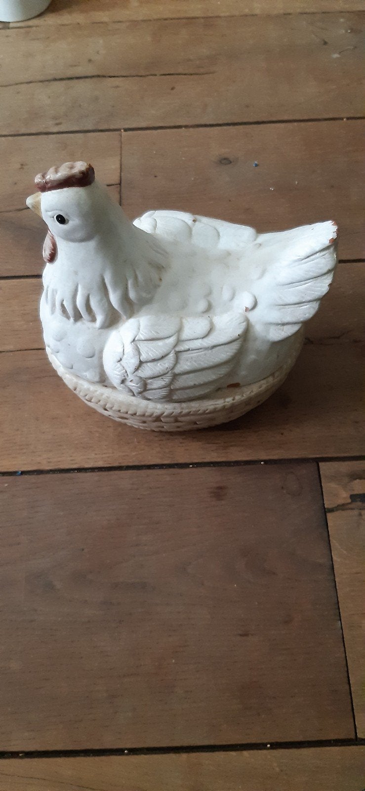 Decoratieve kip op nest - Keramiek, voor eieren., Ophalen of Verzenden