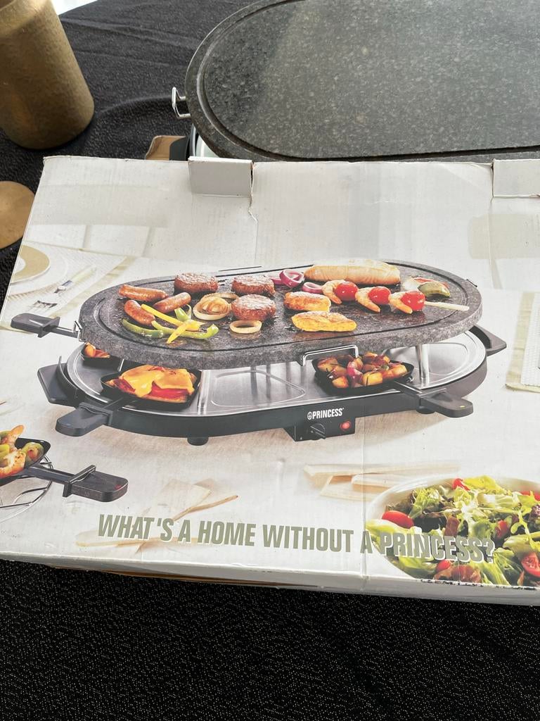 Princess Raclette & Steengrill - Zo goed als nieuw, Ophalen, Zo goed als nieuw, 8 personen of meer