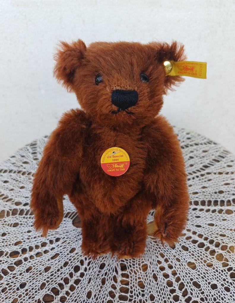 Steiff miniatuur beer speciale editie, Ophalen of Verzenden, Zo goed als nieuw, Stoffen beer, Steiff