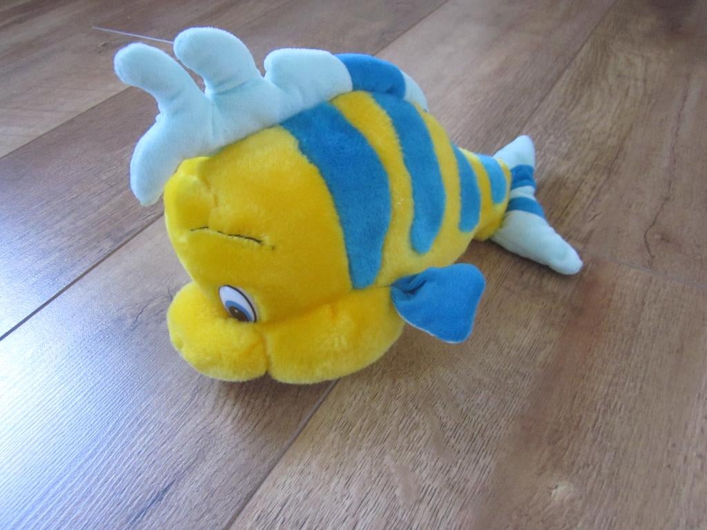 Disney zacht geel-blauw pluche vis Botje knuffel van Ariel, Ophalen of Verzenden, Nieuw, Overige typen