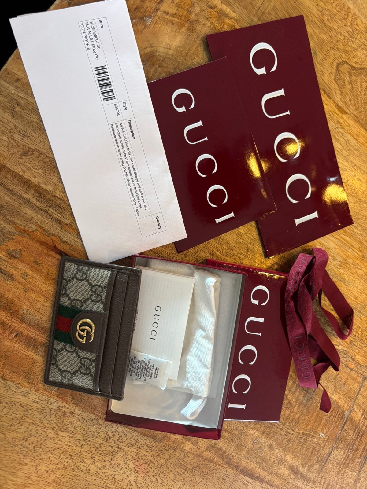 Gucci Ophidia card case, Overige merken, Zwart, Ophalen of Verzenden, Zo goed als nieuw