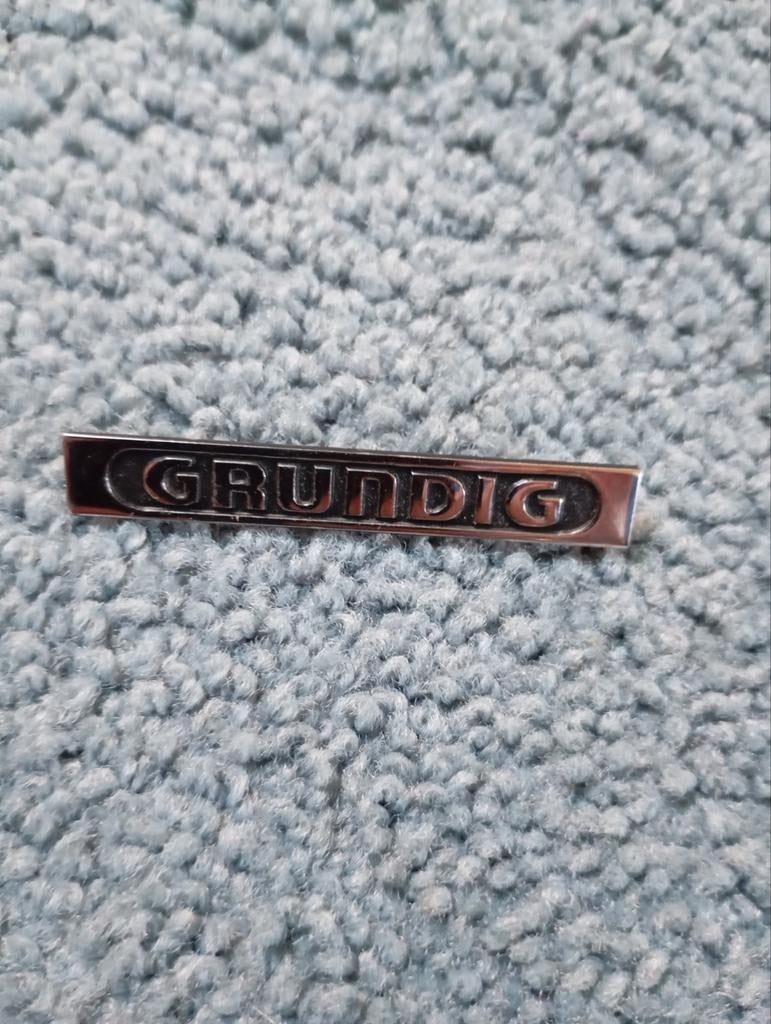 Vintage Grundig decoratie Metaal, Verzamelen, Ophalen of Verzenden, Reclamebord