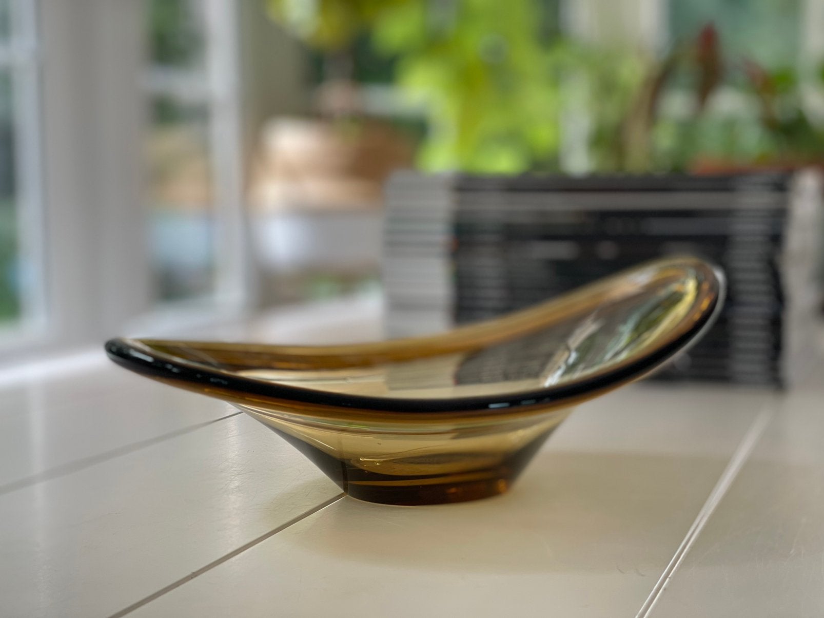 Glazen schaal van Per Lütken - vintage, Gebruikt, Schaal, Ophalen of Verzenden, Glas
