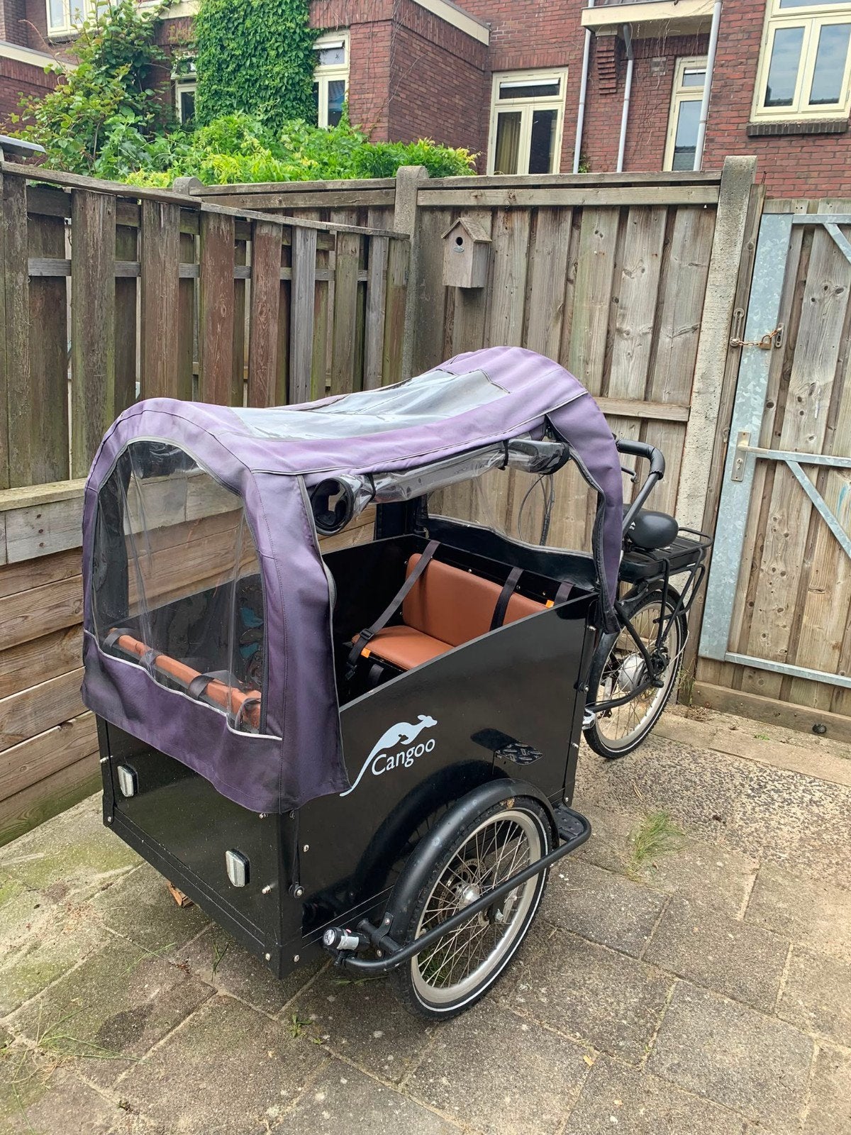 Electrische Bakfiets Cangoo inclusief assecoires, Ophalen of Verzenden, Gebruikt, 4 kinderen of meer