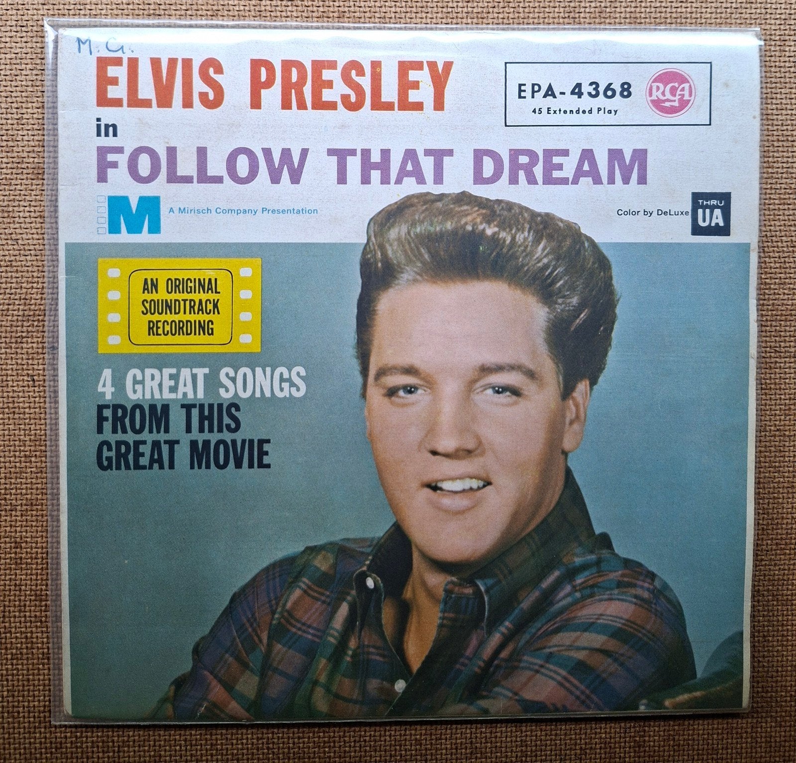 Presley, Elvis  - EP  - 4 nummers  - Follow that dream - TOP, Ophalen of Verzenden, Gebruikt, Pop