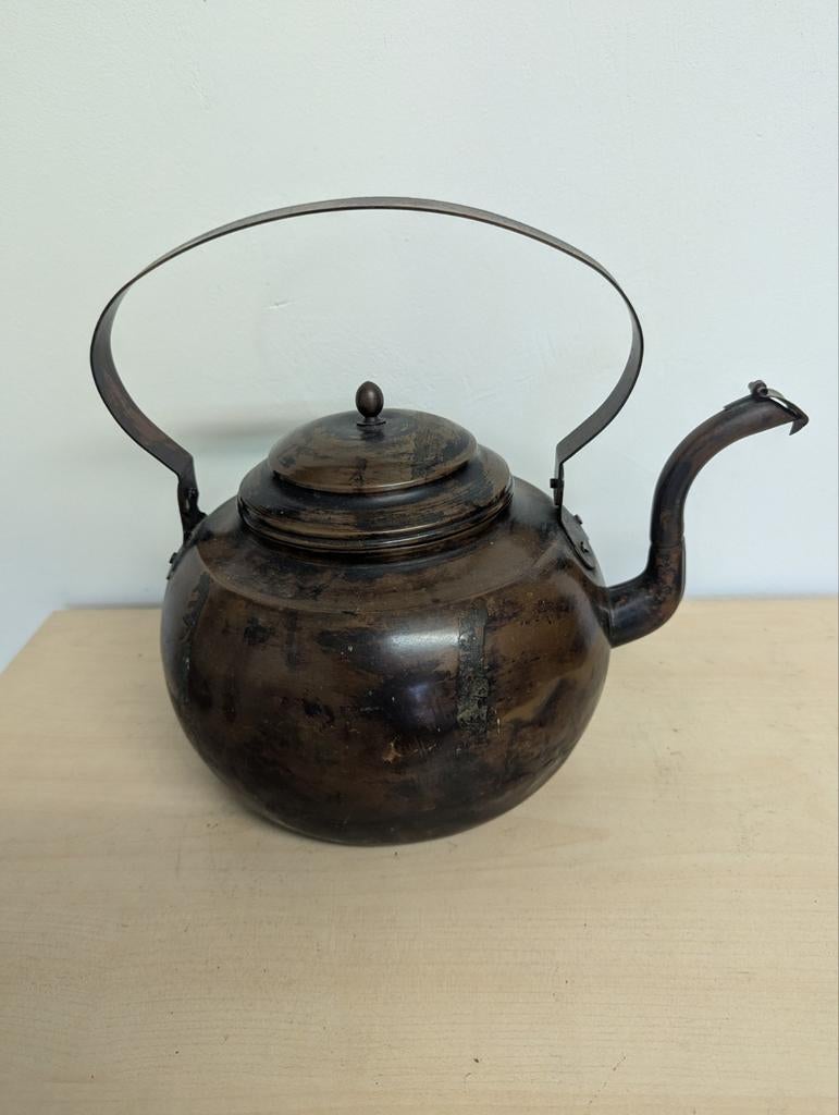 Antieke appelketel rood koper, Antiek en Kunst, Ophalen of Verzenden