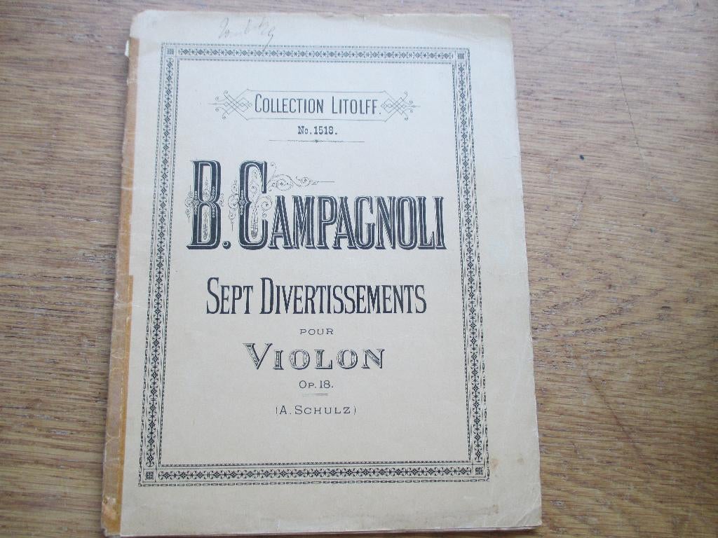 B.CAMPAGNOLIE - SEPT DIVERTISSEMENTS  VOOR VIOOL, Gebruikt, Klassiek, Les of Cursus, Ophalen of Verzenden