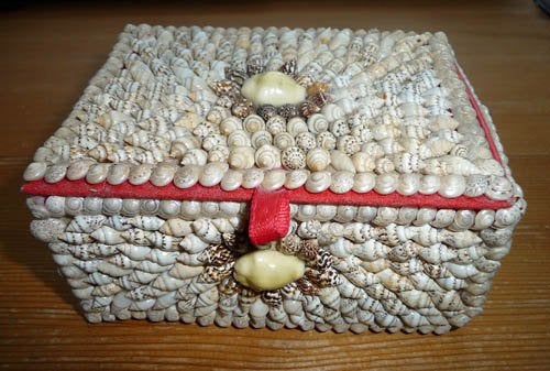 Sieradendoosje met schelpen, Ophalen of Verzenden, Gebruikt