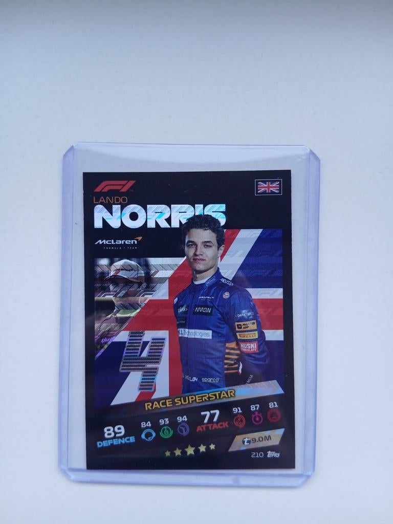 Lando Norris Topps Turbo Attax F1 2021 Race Superstar, Hobby en Vrije tijd, Verzamelkaartspellen | Overige, Ophalen of Verzenden