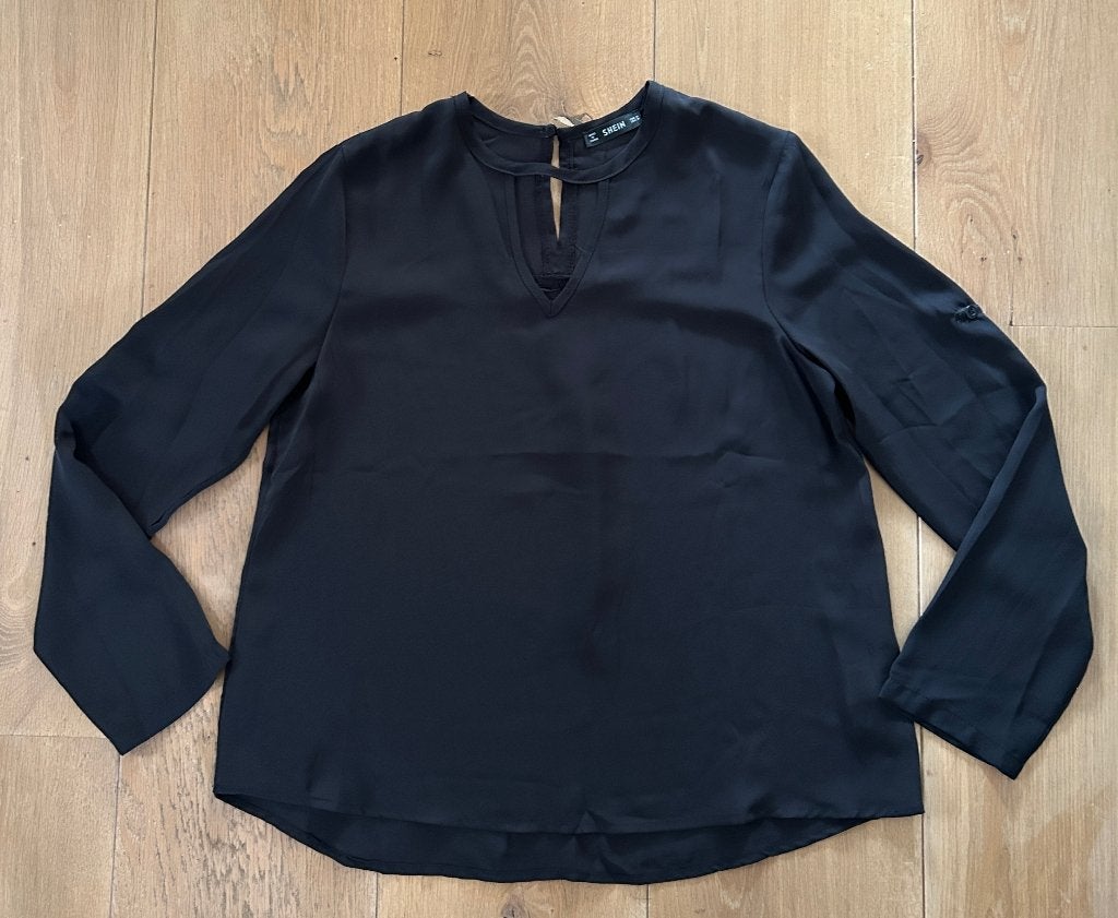 Shein voile zwarte top maat M, Maat 38/40 (M), Zwart, Ophalen of Verzenden, Zo goed als nieuw
