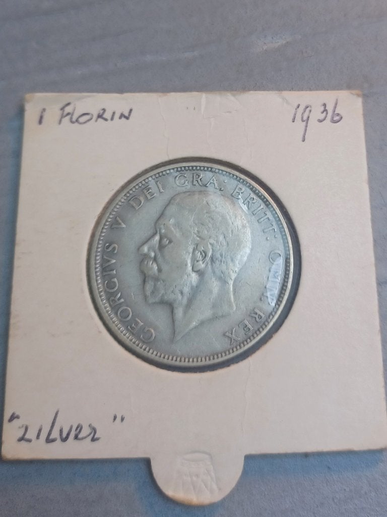 Zilveren 1 florin munt Georgius V 1936 (Gereserveerd), Verzenden, Zilver