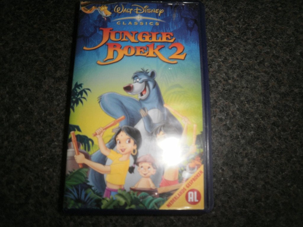 JUNGLEBOEK 2! Mooie Disney Tekenfilm Op VIDEO!, Cd's en Dvd's, VHS | Kinderen en Jeugd, Tekenfilm, Verzenden, Alle leeftijden