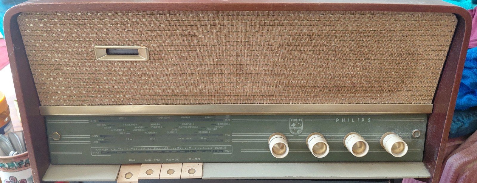 vintage Philips B3X92A buizenradio uit circa 1960, Antiek en Kunst, Ophalen