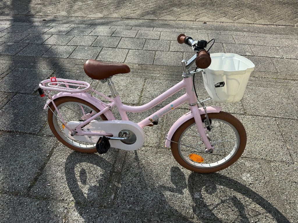 Meisjesfiets 16 inch, Terugtraprem, Gebruikt, Handrem, 16 inch