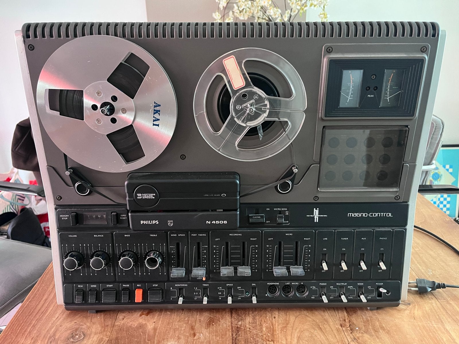 Philips N4506 HiFi stereo bandrecorder - defect/voor onderde, Ophalen, Defecte bandrecorder