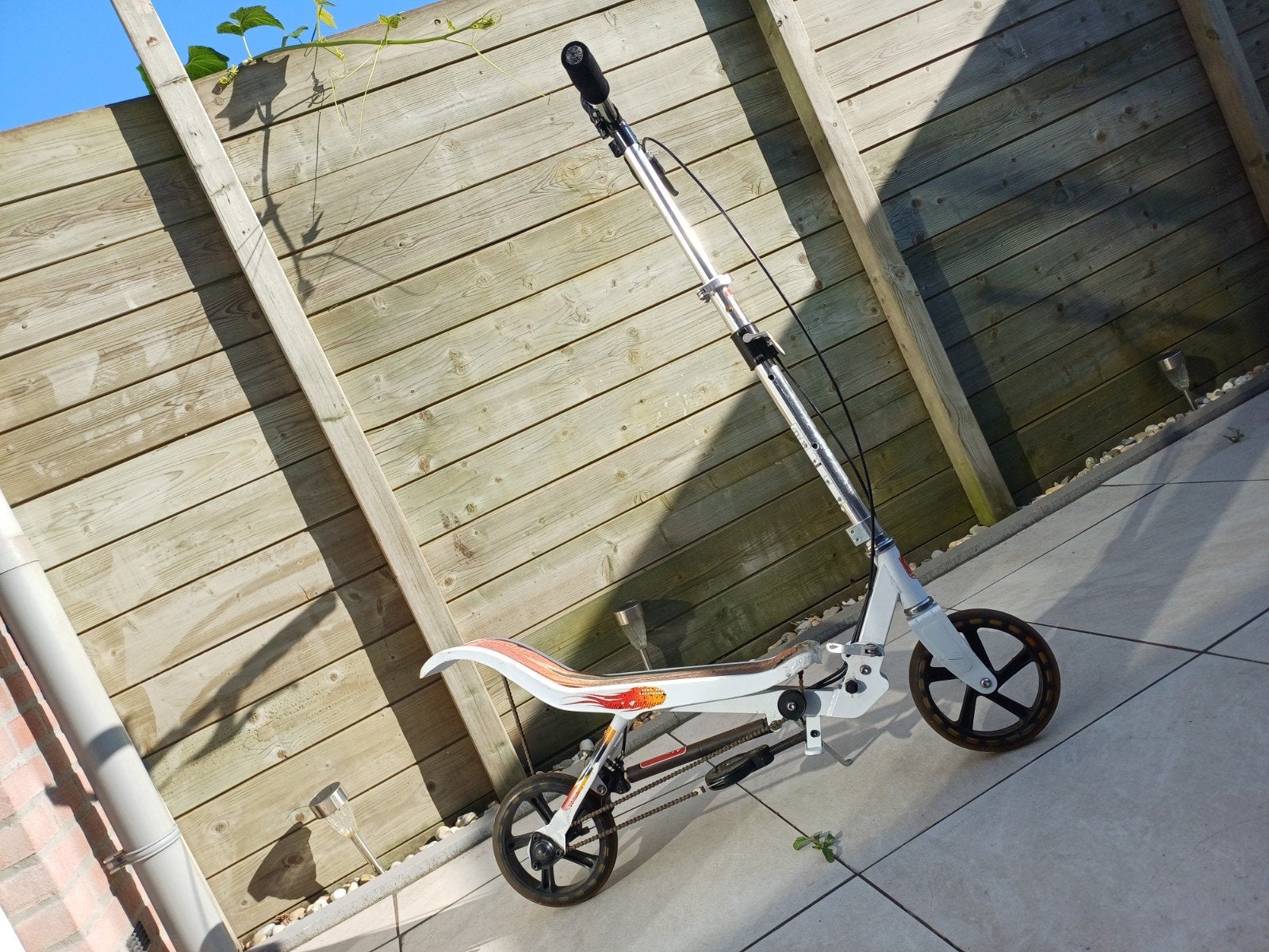 Space Scooter X590 - Wit/Oranje, Fietsen en Brommers, Ophalen, Gebruikt, Kickbike, Space Scooter