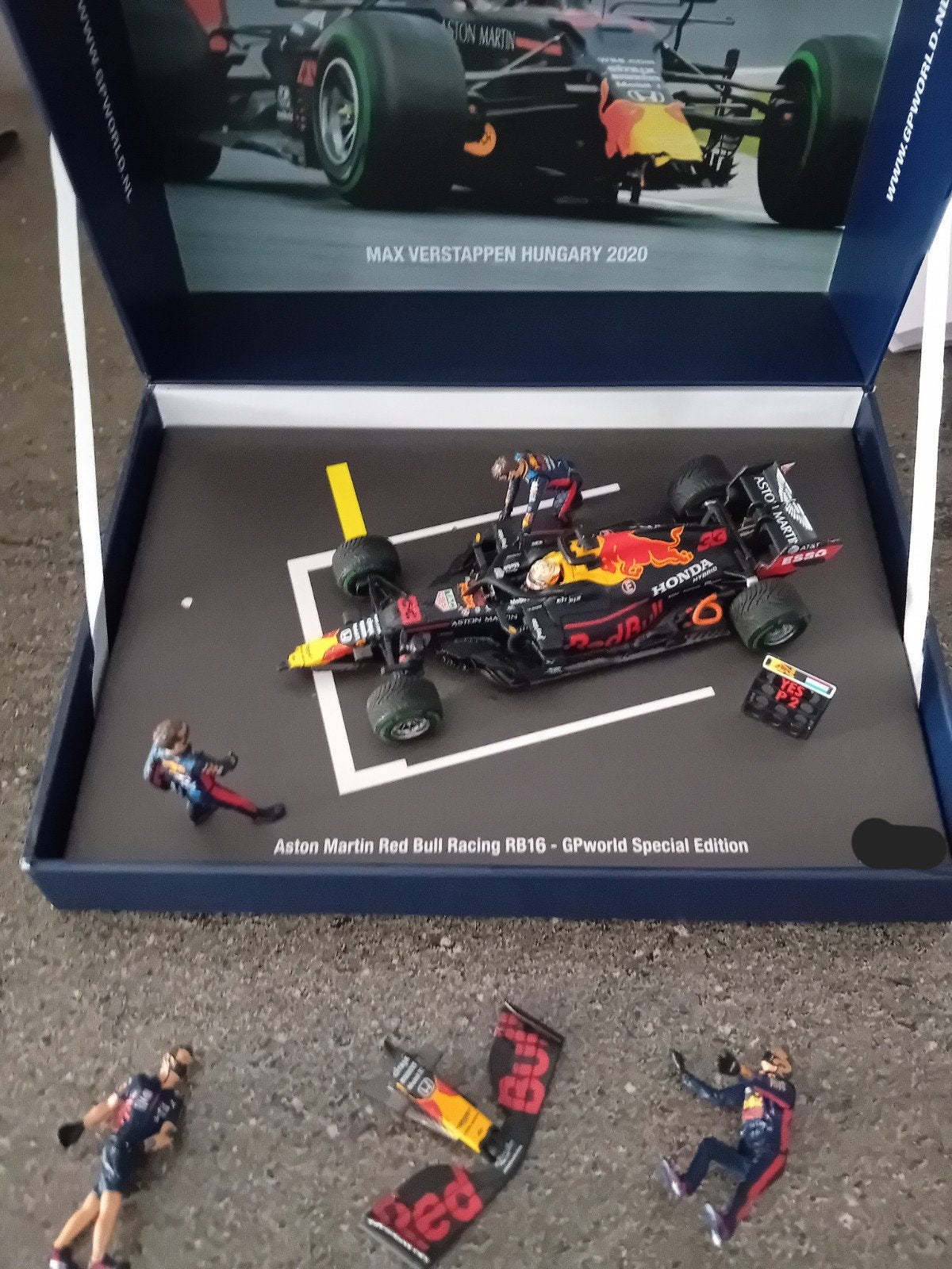 Verstappen 1:43 Hongarije 2020, Ophalen of Verzenden, Zo goed als nieuw, Formule 1
