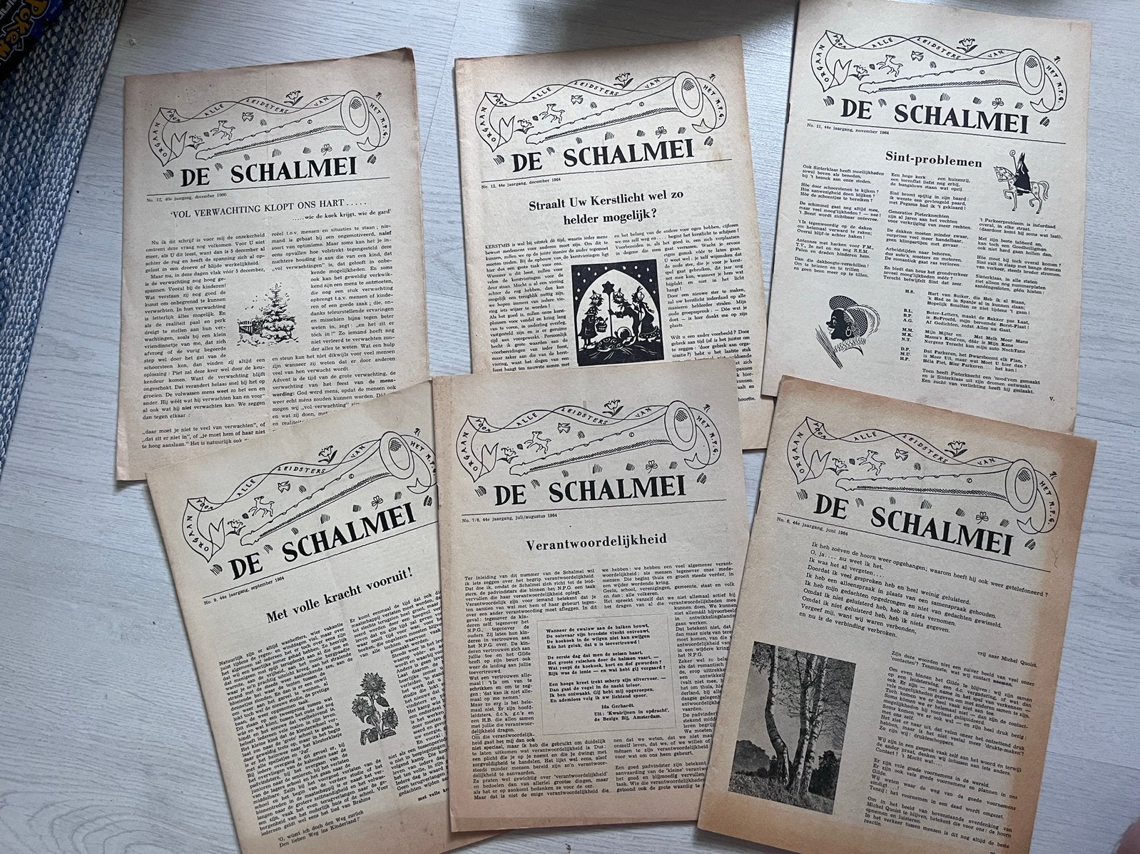 Npg de schalmei 1960 1964 leidsterblad scouting, Verzamelen, Ophalen of Verzenden, Zo goed als nieuw, Boek of Tijdschrift
