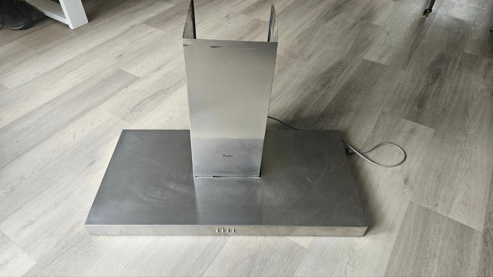 Whirlpool AKR 559/1 IX Afzuigkap - RVS, 160W, Gebruikt, Wandschouwkap, Ophalen of Verzenden, Vrijstaand