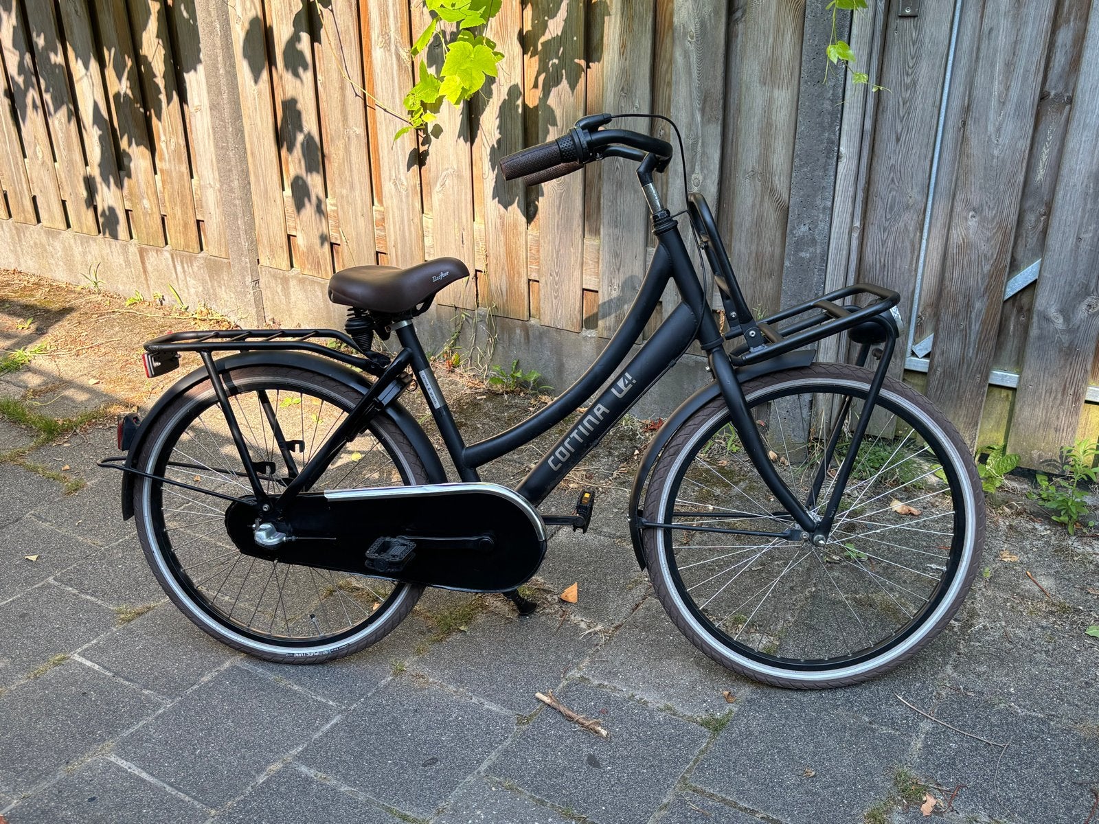Cortina U4 Transportfiets 24 inch - Zwart - Zeer Netjes, Terugtraprem, Gebruikt, Versnellingen, Minder dan 47 cm