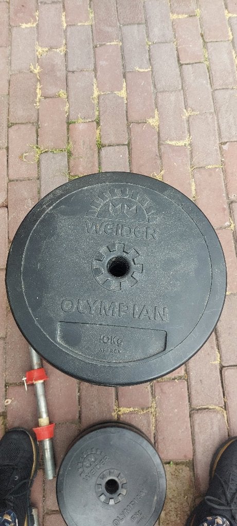 Fitness gewichten, Sport en Fitness, Fitnessmaterialen, Ophalen, Gebruikt, Rug, Halterset