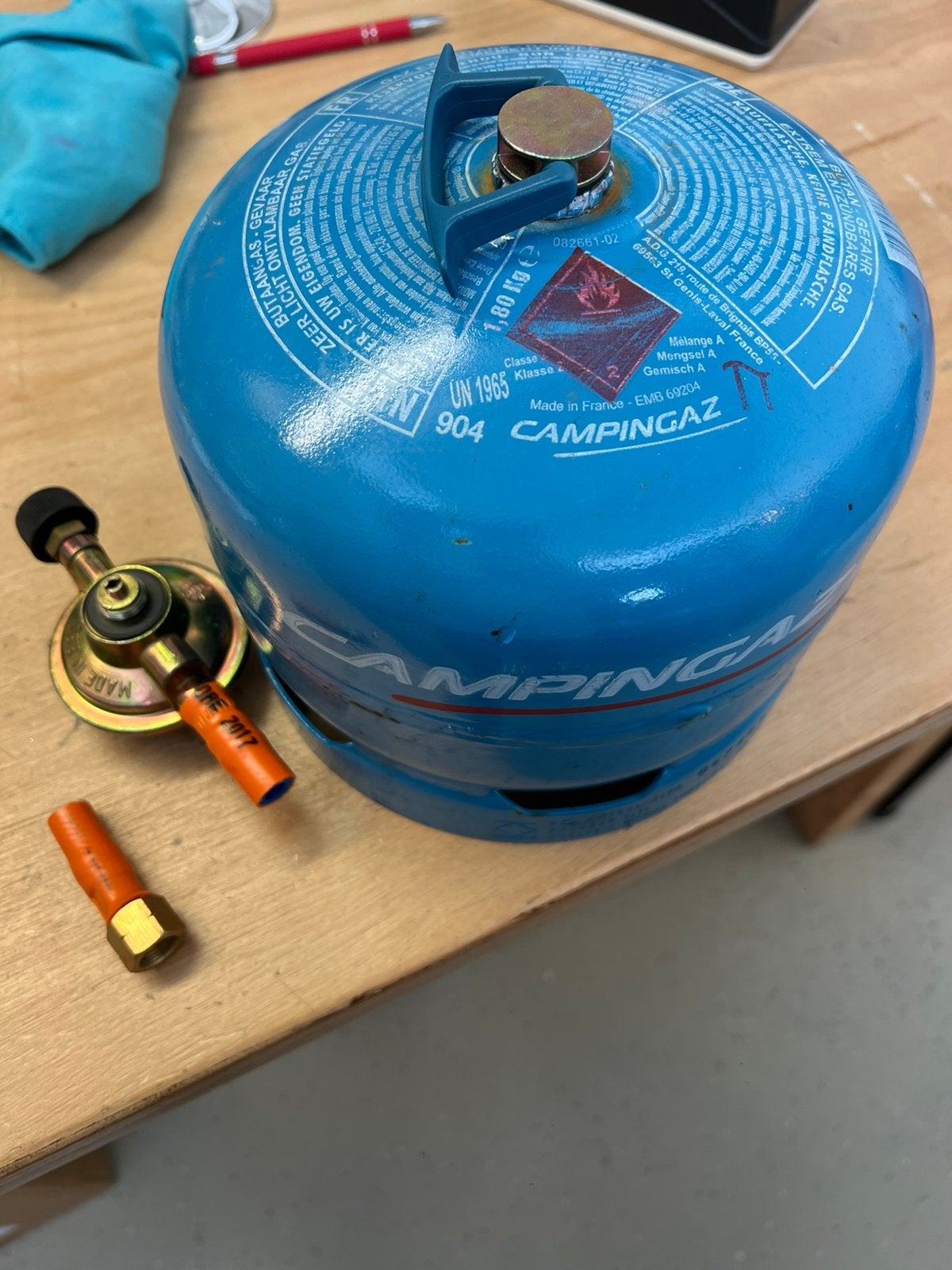 Campingas fles 1,8 Kg leeg, Ophalen, Gebruikt
